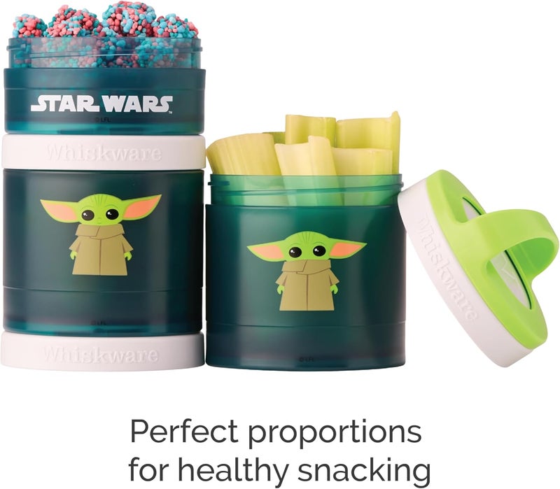 Whiskware Stackable Snack Containers for Kids and Toddlers 3 Stackable Snack Cups for School and Travel The Child Little Bounty  GreenWhiteTeal - Image 3