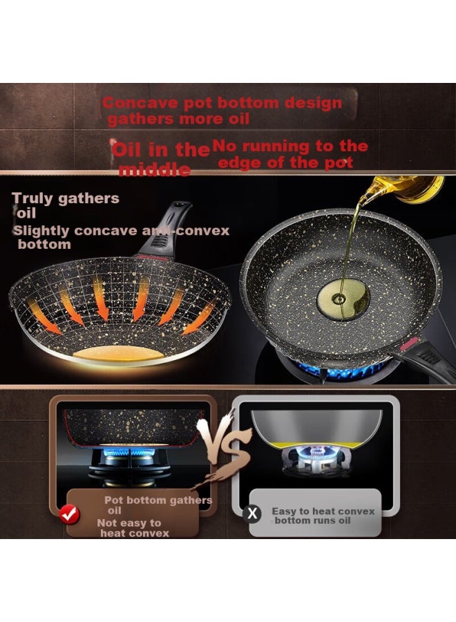 Ssgp Imported Maifanshi Flat Bottom Frying Pan Non-stick Pan For Induction Cooker Gas Stove Universal Steak Frying Pan 28cm 24591 - Image 2