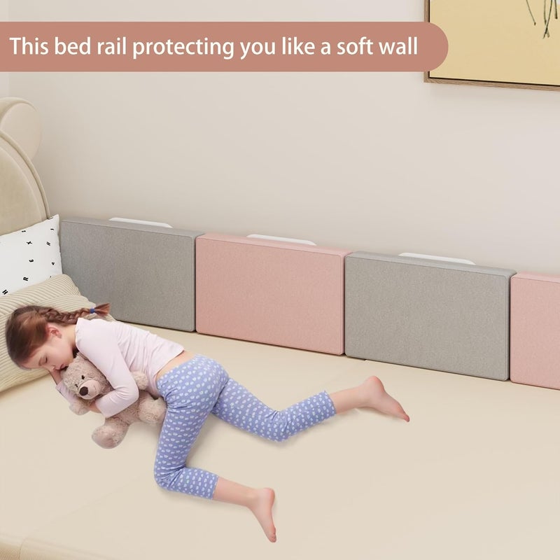 OCBAiLi Bed Rail for Toddlers & Infants with Screw Fix Safety System, Upgrade Bed Guard Rail for Children, Elderly Adults, Kids, Baby, Toddler Bed Rails for Twin, Full Size, Queen &King Mattress (1PC, Pink) - Image 5