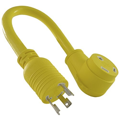 Conntek 14825 RV Generator Adapter with 30 Amp 3 Prong Locking Male Plug To RV 30 Amp Female Connector - Image 1