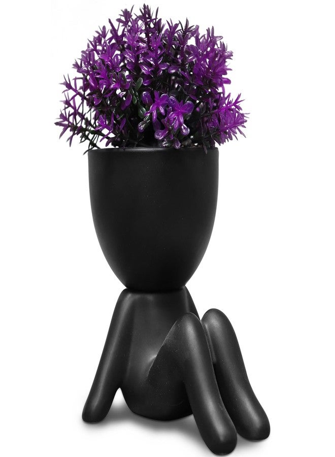 Zerzsy Fake Plants Mini Artificial Greenery Potted Plant for Home Decor Indoor Office Small Fake Plants Decor Cute Faux Succulent Desk Decoration for Office - Set of 1 - Image 1