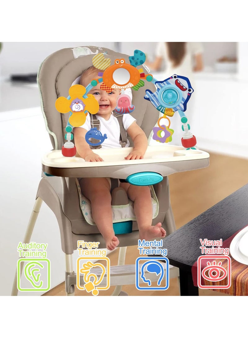 زيريفام ألعاب مقعد السيارة، لعبة قوس عربة الأطفال، لعبة قوس عربة الأطفال القابلة للتعديل مع ألعاب نشاط حسية معلقة، تناسب كرسي هزاز للأطفال، سرير الأطفال، عربة الأطفال، سرير الأطفال ومقاعد السيارة للأطفال الرضع الأولاد والبنات من عمر 0 ​​إلى 18 شهرًا - Image 2