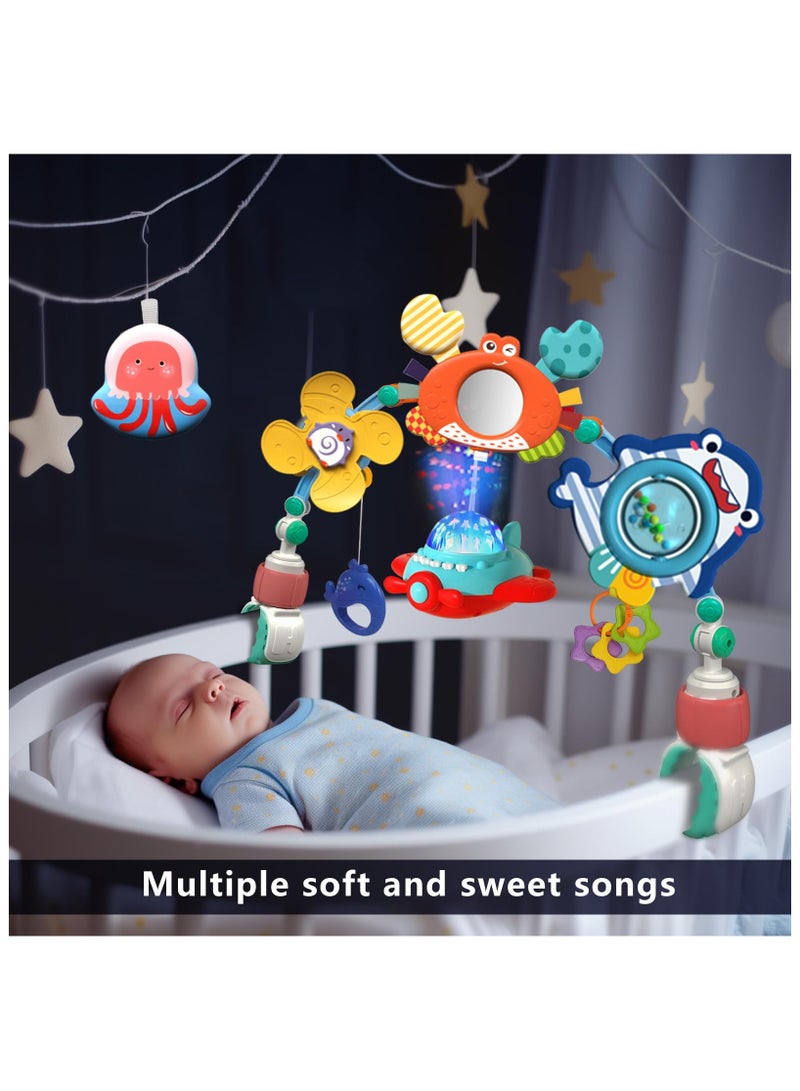 زيريفام ألعاب مقعد السيارة، لعبة قوس عربة الأطفال، لعبة قوس عربة الأطفال القابلة للتعديل مع ألعاب نشاط حسية معلقة، تناسب كرسي هزاز للأطفال، سرير الأطفال، عربة الأطفال، سرير الأطفال ومقاعد السيارة للأطفال الرضع الأولاد والبنات من عمر 0 ​​إلى 18 شهرًا - Image 3