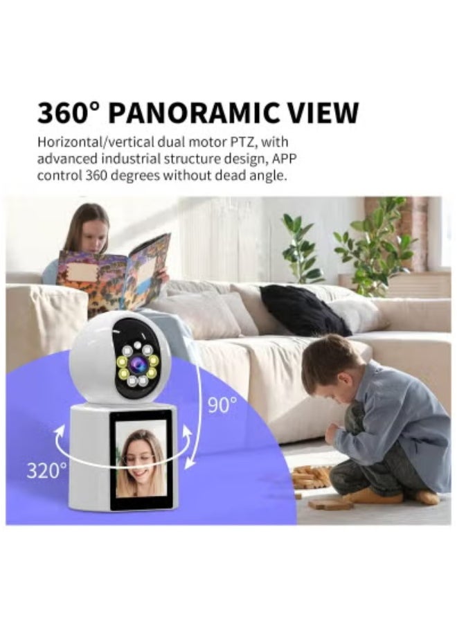 JAJEEK - 4K HD Indoor Security Camera with 360° Pan & Tilt – Smart Wireless Wi-Fi Surveillance Camera for Home & Office Monitoring – Ultra Clear Night Vision, Motion Detection Alerts, Two-Way Audio Communication & Mobile App Control – Easy Setup Smart Security Cam - Image 1
