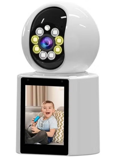 4K HD Indoor Security Camera with 360° Pan & Tilt – Smart Wireless Wi-Fi Surveillance Camera for Home & Office Monitoring – Ultra Clear Night Vision, Motion Detection Alerts, Two-Way Audio Communication & Mobile App Control – Easy Setup Smart Security Cam
