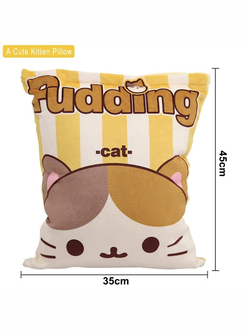 وسادة رمي القط اللطيفة مع 8 دمى قطة قابلة للفصل ، ألعاب محشوة أفخم ، هدايا إبداعية للفتيات والأطفال - Image 5