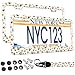 BDFHYK 2Pack Dog Cat Paw License Plate Frames 2 Holes Cute paw Print Aluminum License Plate Holder for Women Man Pink Heart License Plate Cover fits US Vehicles 123 x 63 with Keychain Wrist Lanyard - Image 2