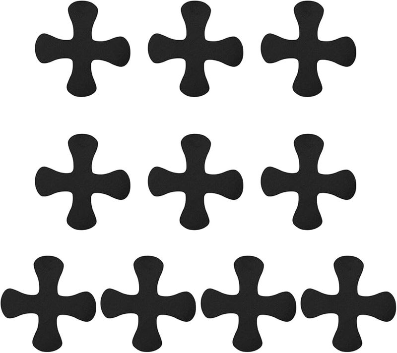 مجموعة سوداء من 10 مثبتات غير مرئية لرباط متتبع اللياقة البدنية متوافقة مع أجهزة استشعار الجيم - Image 2