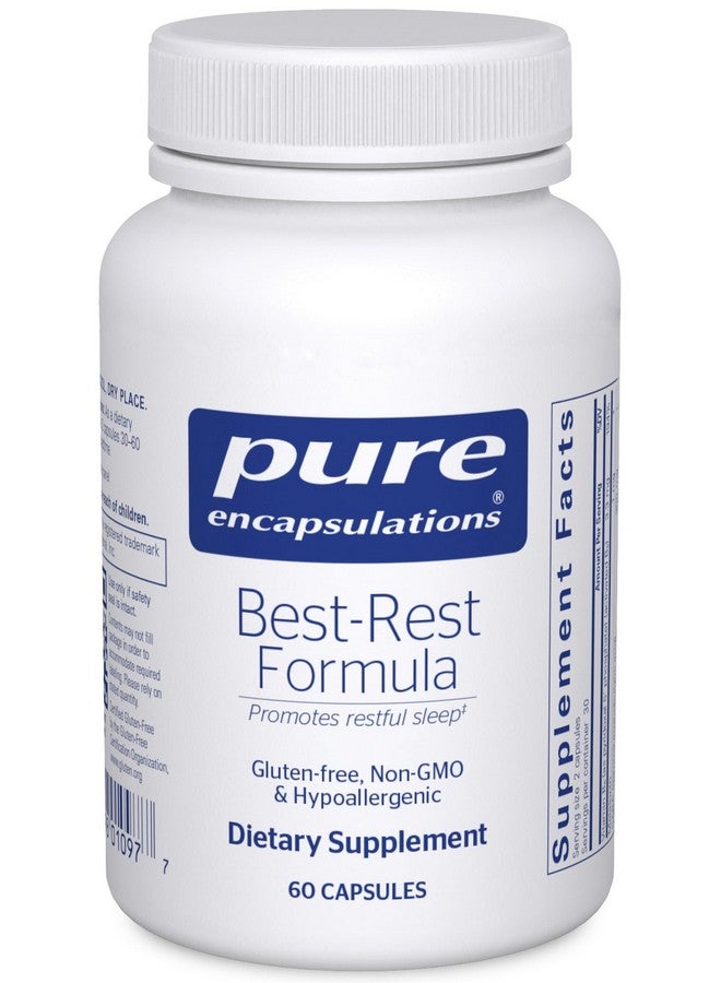 Pure Encapsulations Best-Rest Formula - Supports Restful Sleep - for Relaxation - Restful Sleep Supplement - Non-GMO & Vegan - 60 Capsules - Image 1