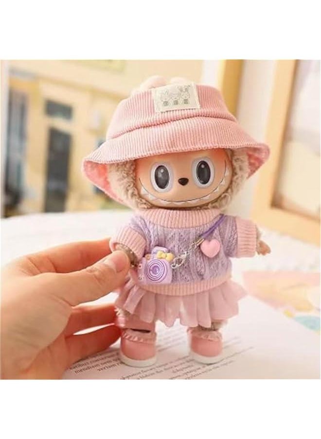 Arabest 2025 New Clothes for Labubu Outfit, Exquisite Accessories for Labubu,Cute Clothes Set for 17 cm Labubu Accessories (#P)  - Image 3