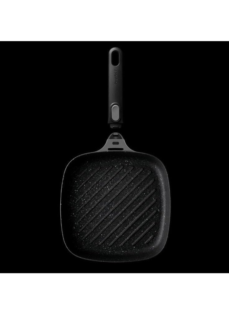 Berghoff - Brand Gem Stay Cool 24 Cm Gray Square Grill Pan with Removable Handle - Image 1