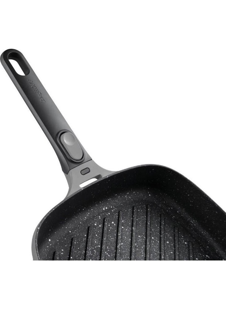 Berghoff - Brand Gem Stay Cool 24 Cm Gray Square Grill Pan with Removable Handle - Image 1