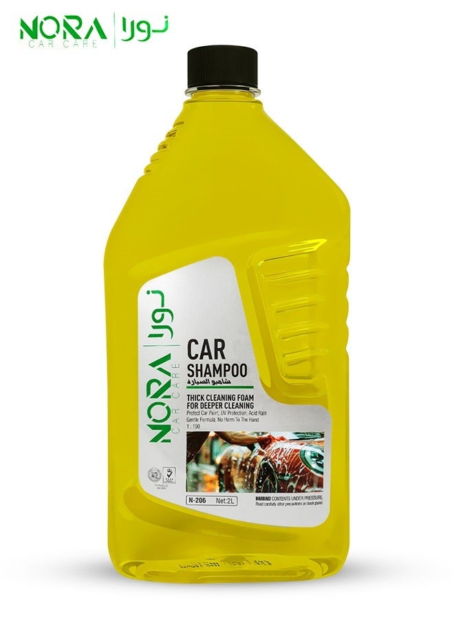 نورا شامبو السيارات NORA لتنظيف القراد وتنظيف عميق وحماية طلاء السيارة، شامبو حماية من الأشعة فوق البنفسجية 2 لتر N-206 - Image 1