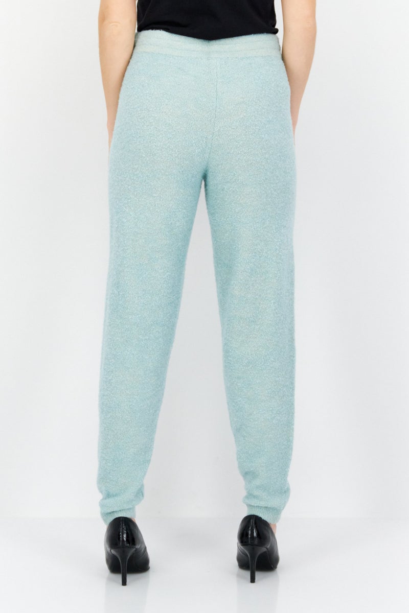 GUESS Women Regular Fit High Rise Wide Leg Trouser, Mint Green - Image 2