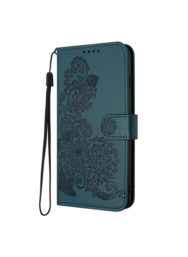 erorex Case For Tecno Spark 30C 5G / Pop 9 5G Datura Flower Embossed Flip Leather Phone Case - Image 3