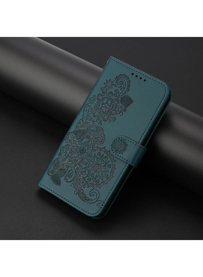 erorex Case For Tecno Spark 30C 5G / Pop 9 5G Datura Flower Embossed Flip Leather Phone Case - Image 2