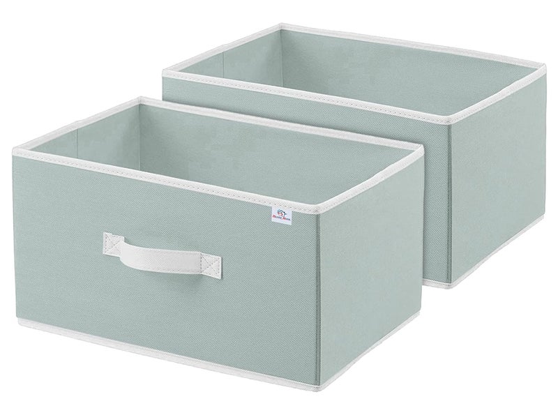 Kuber Industries Heart Home Non-Woven Rectangular Flodable Cloth Storage Box, Pack of 2 (Grey)-HS40HEARTH23893  - Image 1