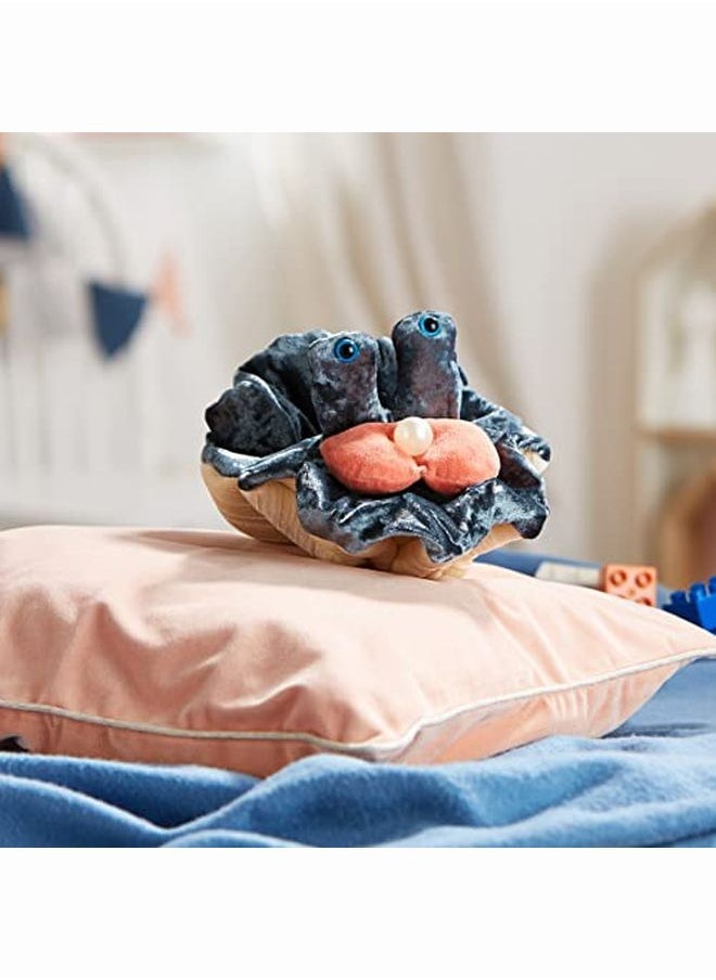 Folkmanis - Giant Clam Hand Puppet Plush Light Tan/Gray - Image 1