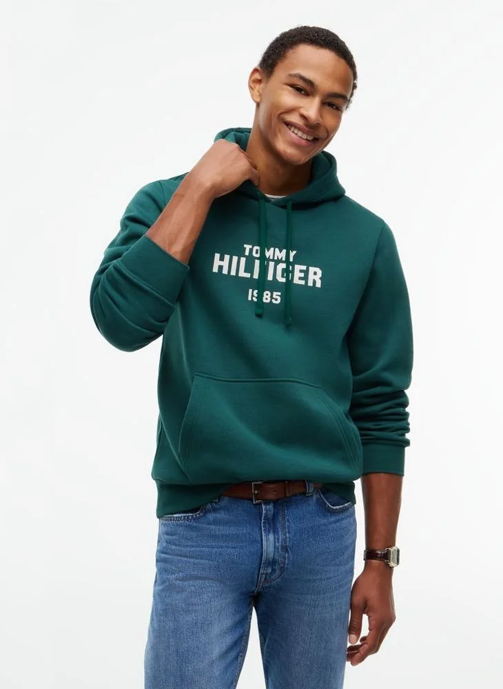 Tommy Hilfiger Logo Embroidery Fleece Hoody