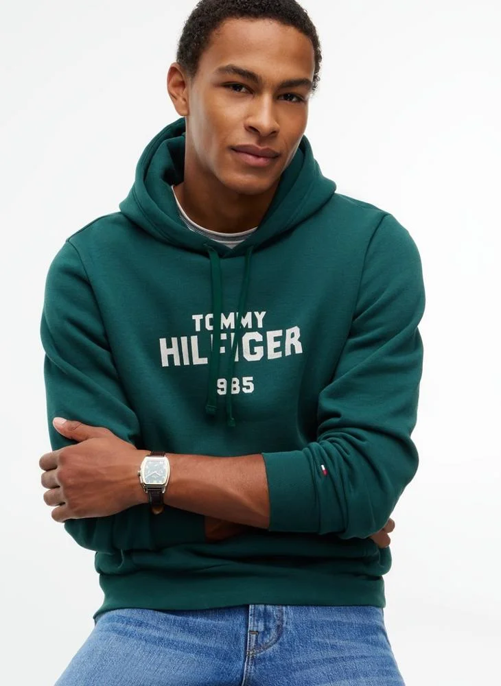 Tommy Hilfiger  Logo Embroidery Fleece Hoody for Men | Best Price UAE
