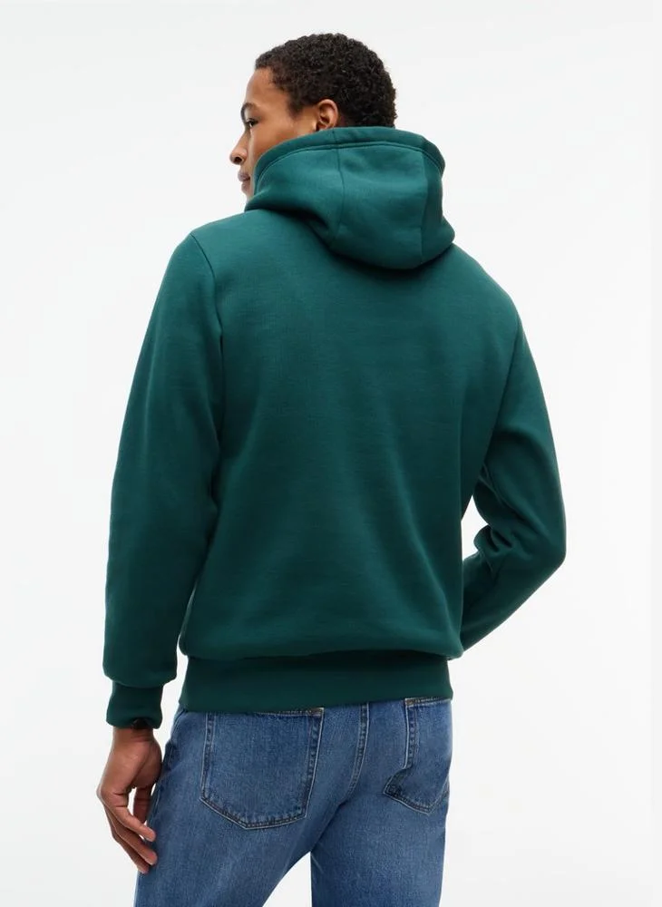 Tommy Hilfiger Logo Embroidery Fleece Hoody