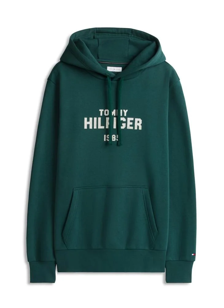 Tommy Hilfiger  Logo Embroidery Fleece Hoody for Men | Best Price UAE