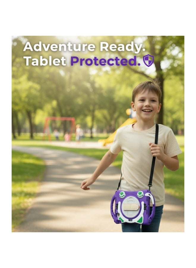 Cat - Cot Kids Cat-Themed Shockproof Case for iPad 11 Pro 2022 - Durable, 360° Rotating Stand & Adjustable Strap - Image 5