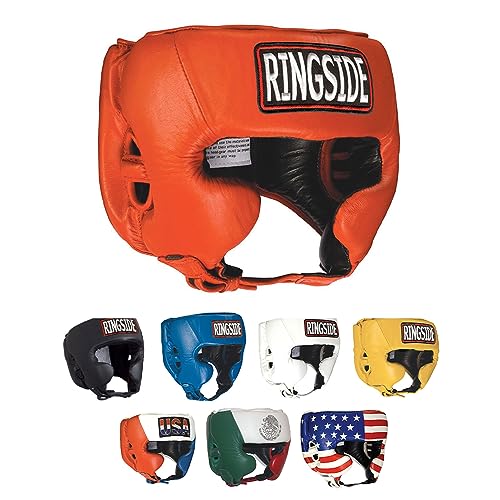 Ringside CompetitionLike Boxing Headgear Leather Sparring Headgear with Cheek Protection Great for Boxing MMA Muay Thai Kickboxing and Training Ideal for Men and Women Red Small - Image 1