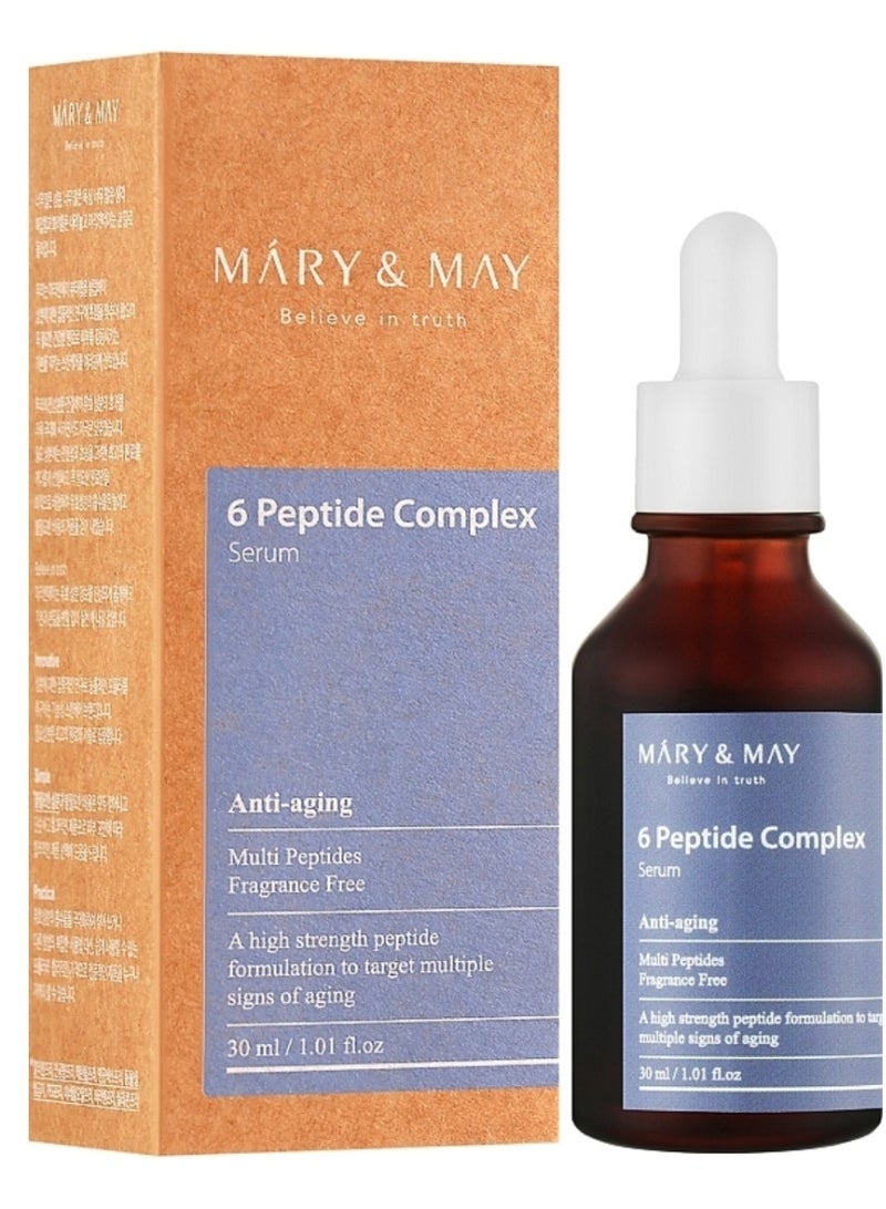 MARY & MAY Serum 6 Peptide Complex By Mary & May - 30ml - Image 1