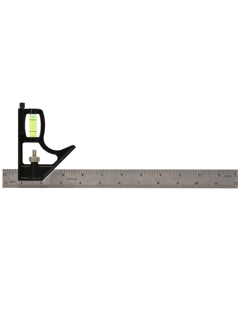 KSEIBI Stainless Steel Combination Ruler, Multi-tool, square, depth gauge, height gauge, plumb level, scriber, and level/ Leveling &Marking &Measurement Tool/Carpentry Tool/Surveying Equipment  - Image 2