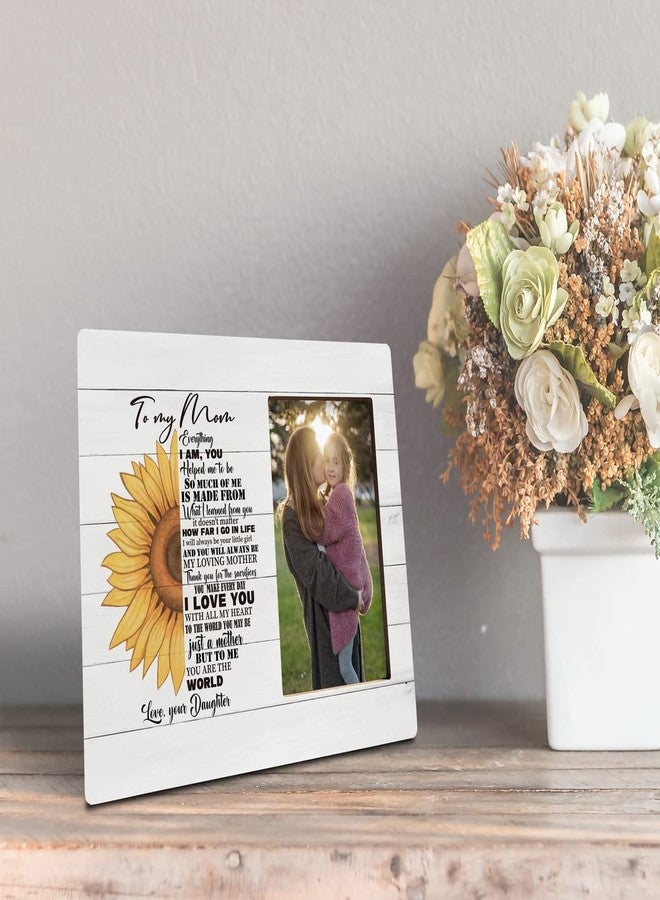 Razpah To Mom Gift Picture Plaque Décor, Picture Framed Wood Plaque Sign, Farmhouse Sunflower Pictures Frame, Beautiful Moms Photo Frame Gift, Grateful Gifts for Moms from Daughter, Mother's Day Gifts - Image 5