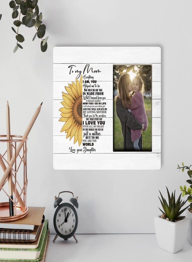 Razpah To Mom Gift Picture Plaque Décor, Picture Framed Wood Plaque Sign, Farmhouse Sunflower Pictures Frame, Beautiful Moms Photo Frame Gift, Grateful Gifts for Moms from Daughter, Mother's Day Gifts - Image 4