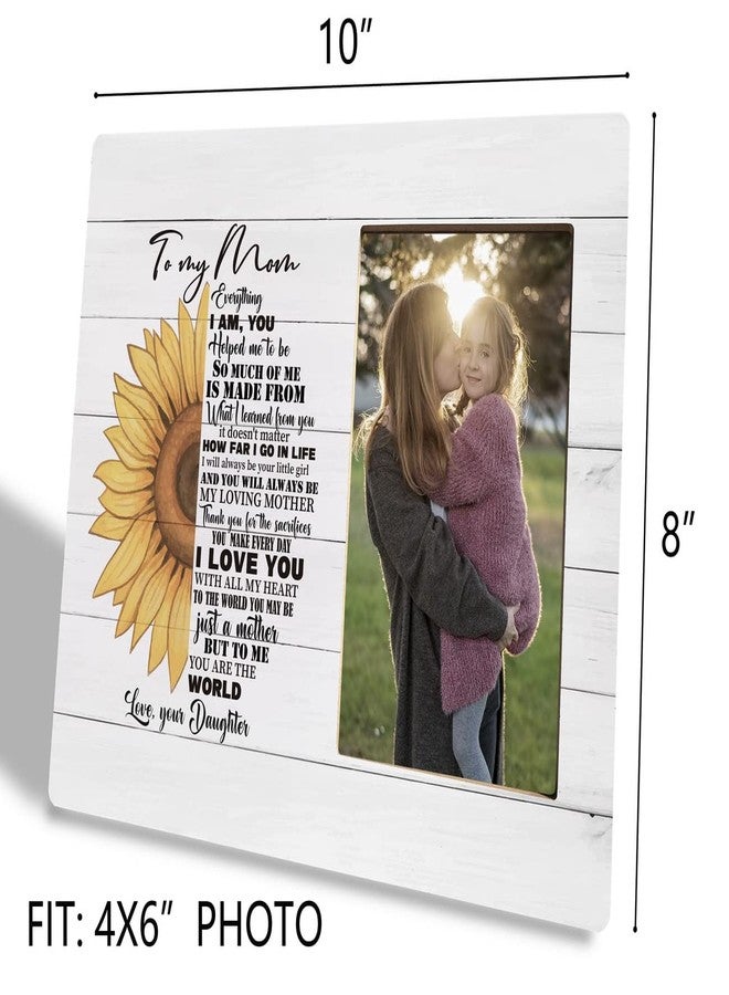 Razpah To Mom Gift Picture Plaque Décor, Picture Framed Wood Plaque Sign, Farmhouse Sunflower Pictures Frame, Beautiful Moms Photo Frame Gift, Grateful Gifts for Moms from Daughter, Mother's Day Gifts - Image 3