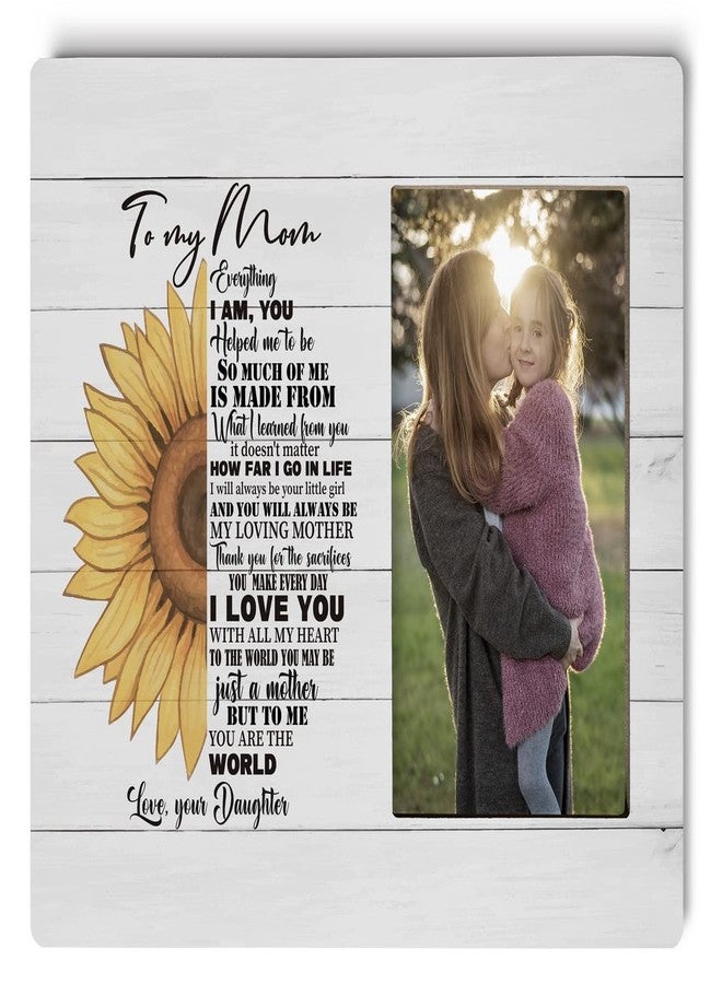 Razpah To Mom Gift Picture Plaque Décor, Picture Framed Wood Plaque Sign, Farmhouse Sunflower Pictures Frame, Beautiful Moms Photo Frame Gift, Grateful Gifts for Moms from Daughter, Mother's Day Gifts - Image 2