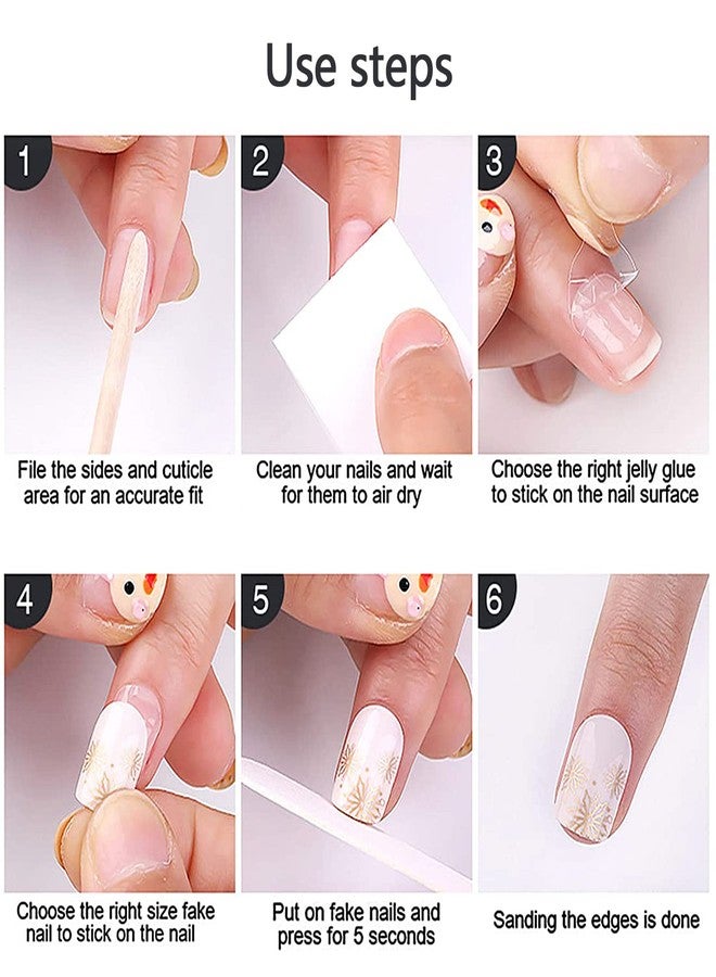 LuckForever 500pc Coffin Press on Nails Long Ballerina Fake Nails Mix Glossy Colored Artificial False Fingernails with Case for Women Teen Girls (Black White Nude) - Image 5
