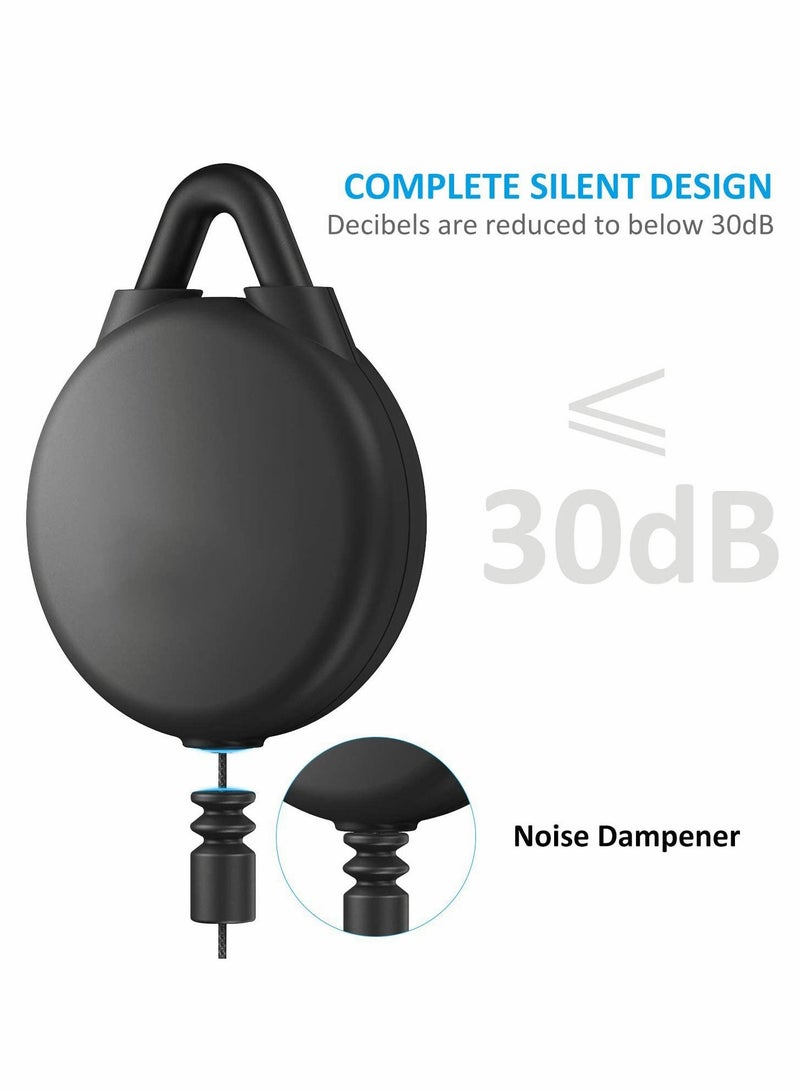 Excefore VR Cable Management System, Ceiling Hooks with Retractable Carabiner, Retractable Ceiling Pulley System for Oculus Quest/Quest 2/HTC Vive/Vive Pro/Oculus Rift/Rift S[3 Packs,Black] - Image 5