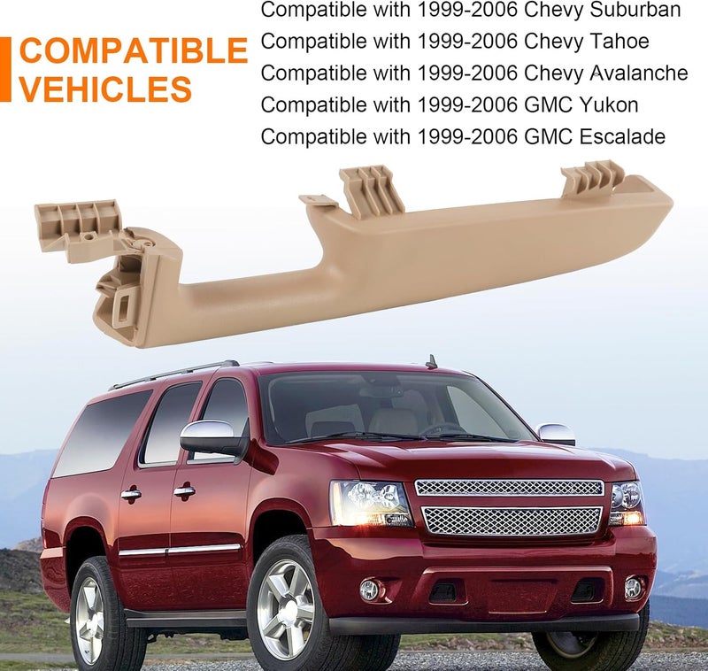 JDMSPEED Beige Passenger Right Side Front Door Armrest Handle for 1999-2006 Chevy Suburban/Tahoe/Avalanche GMC Yukon/Escalade - Image 2