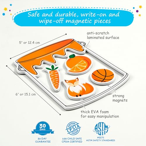 Simply magic 11 Jars Magnetic Color Sorting Set - Color Sorting Toys for Toddlers, Magnetic Shapes, Learning Colors Recognition Magnets, Colors Matching Games for Toddlers, Preschool Circle Time - Image 4