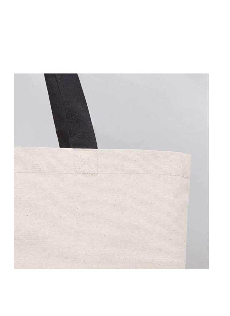 PRINTSHOP4ME - Movember Cotton Jute Bag with black handle bag for Movember, Mobro, No Shave, Mens Health Awareness for fundraising awareness campaigns (Design 3) - Image 1