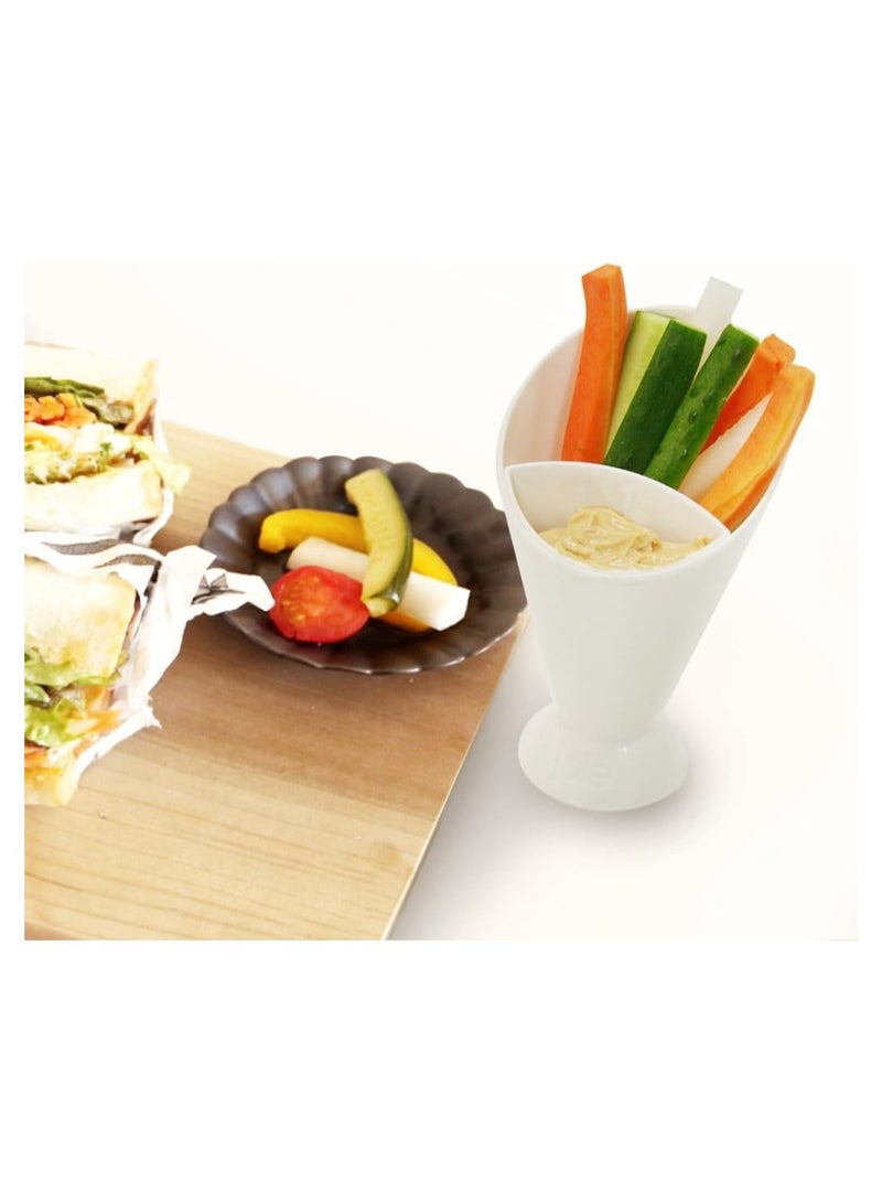 French Fry Holder with Sauce Cup Holder Dip Set 2 In 1 French Fry Cone Dipping Cups For French Fries And Veggies - Image 5