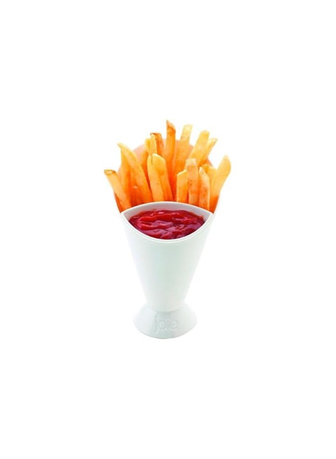 French Fry Holder with Sauce Cup Holder Dip Set 2 In 1 French Fry Cone Dipping Cups For French Fries And Veggies - Image 2