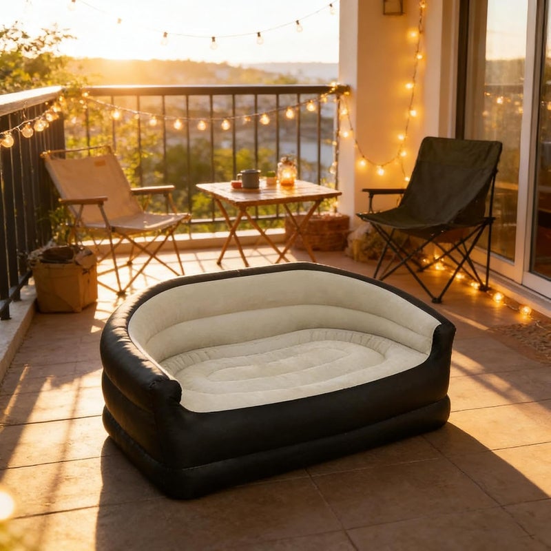 Air Couch | Portable Folding Comfort | Blow Up Couch for Adults | for Home Living Room Bedroom Indoor Outdoor Beach Garden Yard Patio - Image 3
