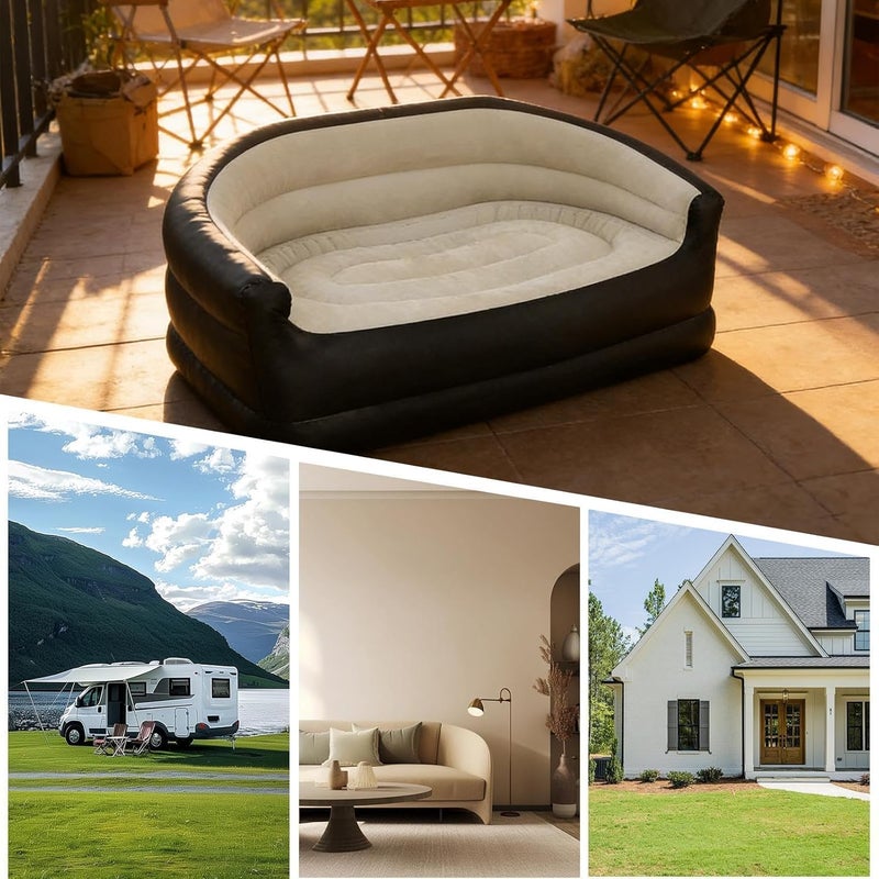 Air Couch | Portable Folding Comfort | Blow Up Couch for Adults | for Home Living Room Bedroom Indoor Outdoor Beach Garden Yard Patio - Image 4