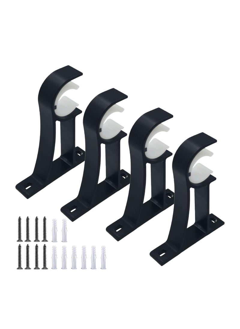 KASTWAVE Curtain Rod Bracket Heavy Duty Curtain Rod Holders for Drapes Wall Heavy Duty KASTWAVE Single Decorative Drapery Rod Hooks Hanger  - Image 1