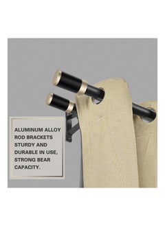 KASTWAVE Curtain Rod Bracket Heavy Duty Curtain Rod Holders for Drapes Wall Heavy Duty KASTWAVE Single Decorative Drapery Rod Hooks Hanger  - Image 5