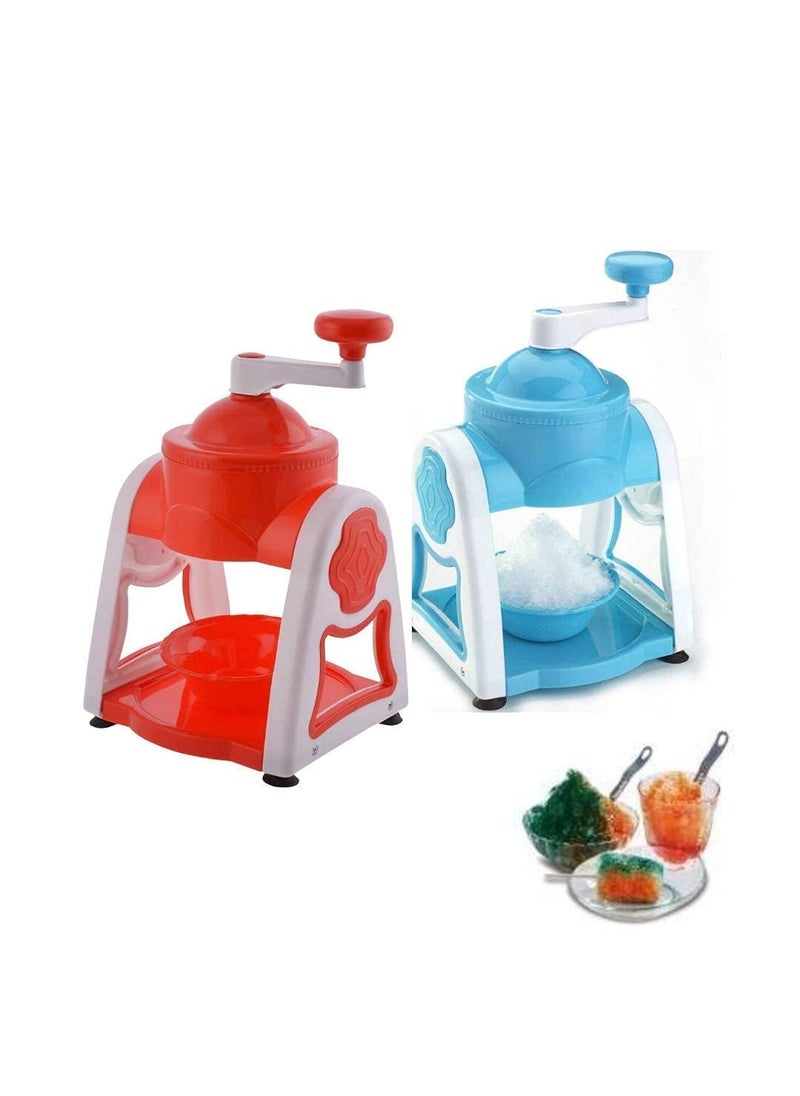 DARKFISH - Ice Gola Maker Machine Manual ice Gola Slush Maker Machine with Sharp Blades Ice Crusher Snow Grinder Crusher 3 Bowl Baraf ka Gola Machine 1 Glass 6 Sticks and 1 Dish - Image 1