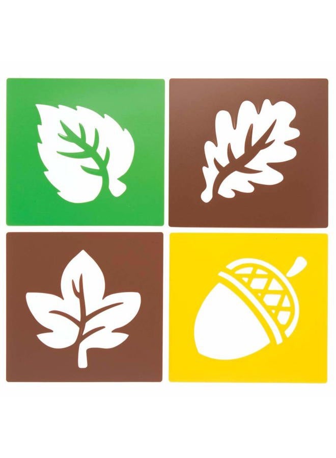 Baker Ross AR653 Autumn Stencils - Pack of 6, Fall Decorations and Children's Painting - Image 2