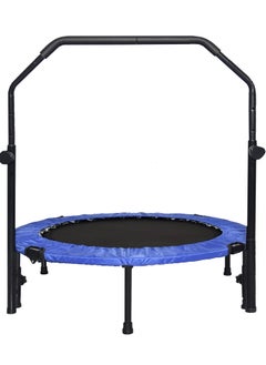 Sky Land Foldable Mini Trampoline For Adults/Kids | Fitness Trampoline Rebounder With Adjustable Foam Handle | 150kg Max User Weight  - Image 1