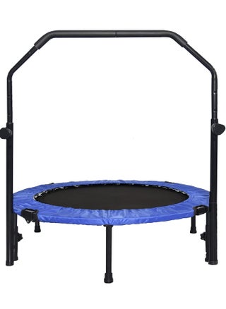 Foldable Mini Trampoline For Adults/Kids | Fitness Trampoline Rebounder With Adjustable Foam Handle | 150kg Max User Weight - pzsku/Z7E9AD8ABB0D4132E63B6Z/45/_/1720168247/5075aa0e-ff3c-4154-ba3a-9f01b0a22f7f