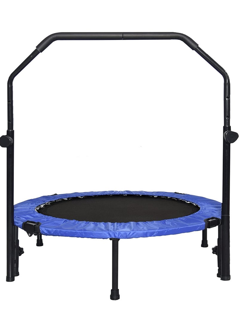 Sky Land - Foldable Mini Trampoline For Adults/Kids | Fitness Trampoline Rebounder With Adjustable Foam Handle | 150kg Max User Weight - Image 1